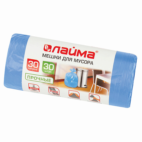 

LAIMA Мешки для мусора прочные 30, Мешки для мусора прочные