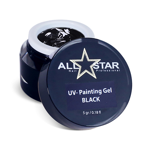 

ALL STAR PROFESSIONAL Гель-краска, без липкого слоя, UV-Painting Gel "Black", Гель-краска, без липкого слоя, UV-Painting Gel "Black"