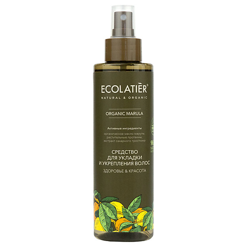 

ECOLATIER GREEN Cредство для укладки и укрепления волос ЗДОРОВЬЕ & КРАСОТА ORGANIC MARULA, 200 мл 200.0, GREEN Cредство для укладки и укрепления волос ЗДОРОВЬЕ & КРАСОТА ORGANIC MARULA, 200 мл