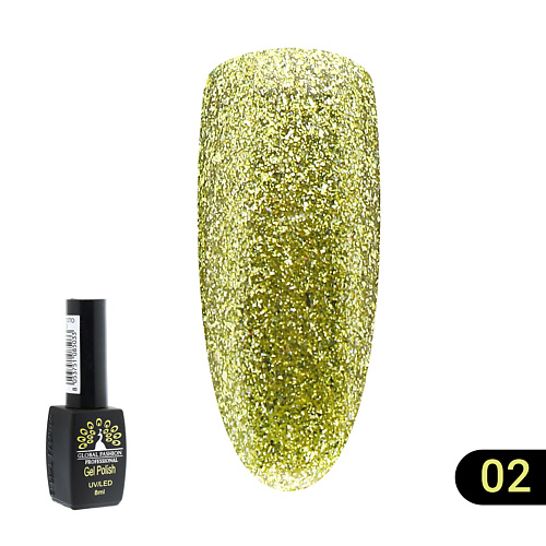 

GLOBAL FASHION Гель лак золото Gold 07, Гель лак золото Gold 07