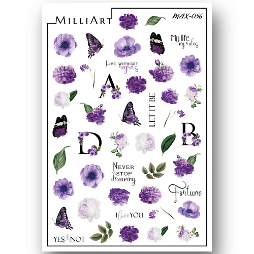 

MILLIART NAILS Слайдер дизайн для ногтей 2D MAX-056, Слайдер дизайн для ногтей 2D MAX-056