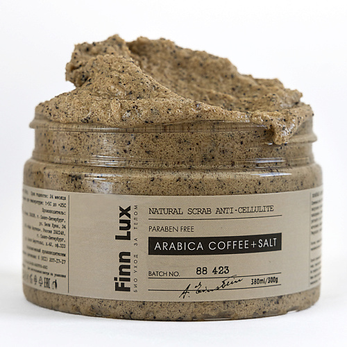 

FINNLUX Скраб антицеллюлитный для тела кофейный антицеллюлитный "Arabica coffee, salt" 300.0, Скраб антицеллюлитный для тела кофейный антицеллюлитный "Arabica coffee, salt"