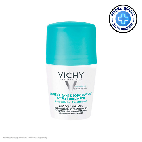 

VICHY Шариковый дезодорант, регулирующий избыточное потоотделение, роликовый антиперспирант для женщин и мужчин, защита от запаха пота до 48 часов, Шариковый дезодорант, регулирующий избыточное потоотделение, роликовый антиперспирант для женщин и мужчин, 