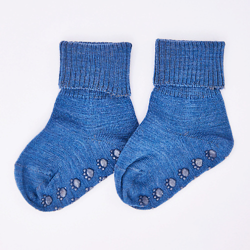 

WOOL&COTTON Носки для младенцев Голубые Со стоперами, Носки для младенцев Голубые Со стоперами