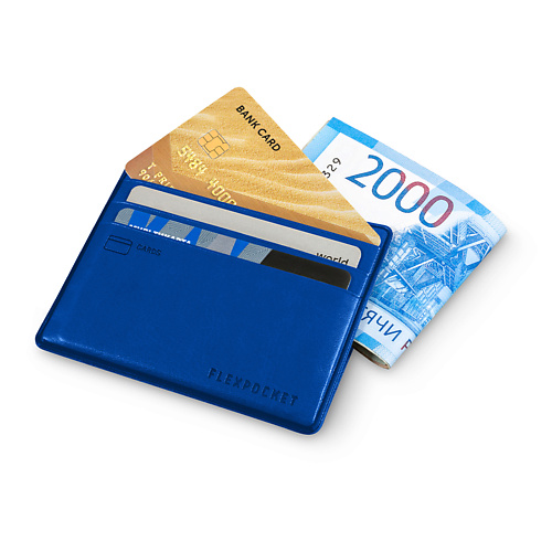 

FLEXPOCKET Чехол из экокожи для шести пластиковых карт и отделением для купюр, Чехол из экокожи для шести пластиковых карт и отделением для купюр