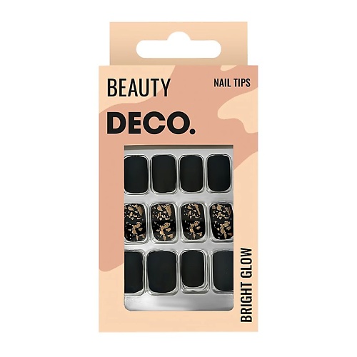 

DECO. Набор накладных ногтей OMBRE black gold, Набор накладных ногтей OMBRE black gold