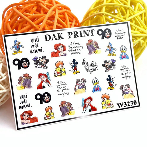 

DAK PRINT Слайдер-дизайн для ногтей W3230, Слайдер-дизайн для ногтей W3230
