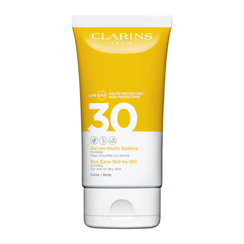 

CLARINS Солнцезащитный гель для тела SPF 30 Gel-en-Huile Solaire Corps 150, Солнцезащитный гель для тела SPF 30 Gel-en-Huile Solaire Corps