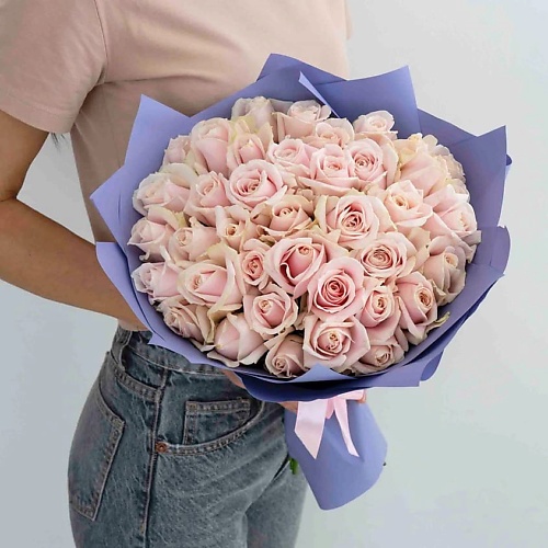 

ЛЭТУАЛЬ FLOWERS Букет из нежных роз 51 шт. ( 40 см), Букет из нежных роз 51 шт. ( 40 см)