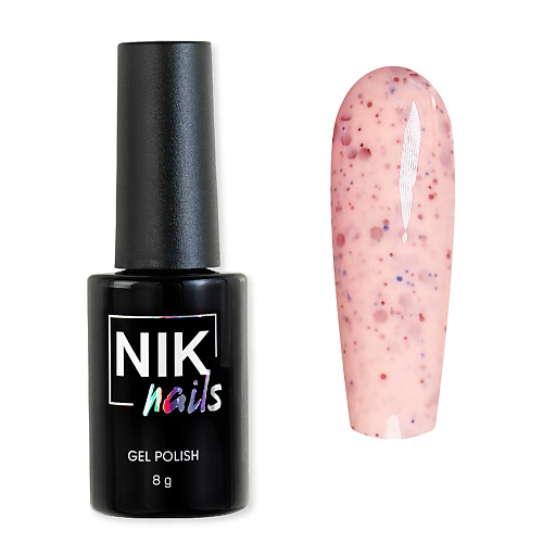 

NIK NAILS Гель-лак для ногтей с цветными блестками Mon Amour, Гель-лак для ногтей с цветными блестками Mon Amour