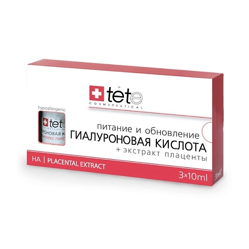 

TETE COSMECEUTICAL Лосьон косметический Hyaluronic Acid + Placental Extract 30.0, Лосьон косметический Hyaluronic Acid + Placental Extract