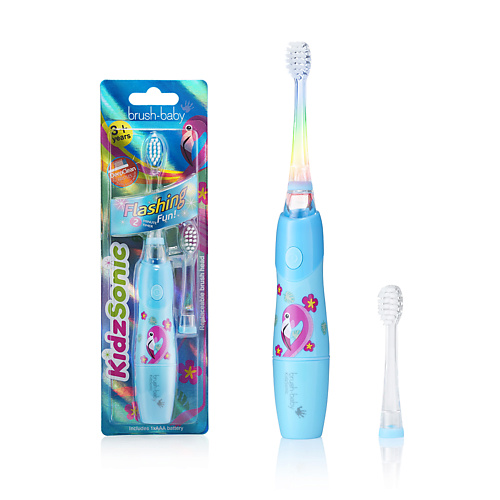 

BRUSH-BABY KidzSonic Звуковая зубная щетка Фламинго от 3 лет, KidzSonic Звуковая зубная щетка Фламинго от 3 лет