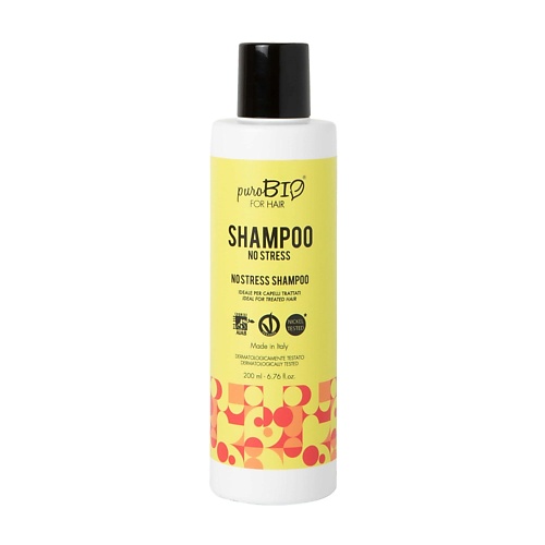 

PUROBIO Шампунь для поврежденных и окрашенных волос Нет стрессу No Stress Shampoo 200.0, Шампунь для поврежденных и окрашенных волос Нет стрессу No Stress Shampoo