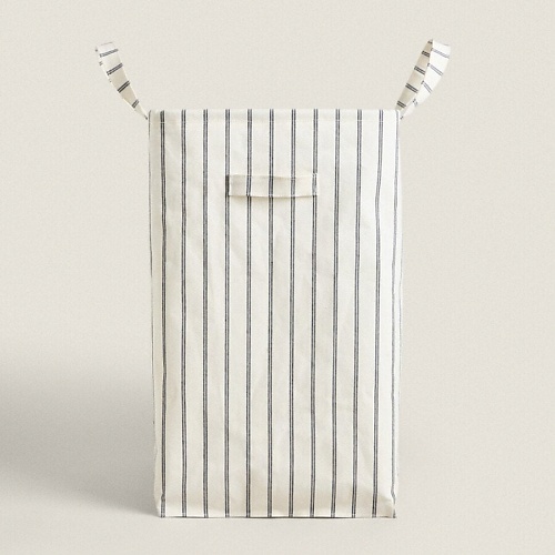 

ZARA HOME Квадратная корзина для белья в полоску, Квадратная корзина для белья в полоску
