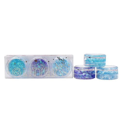 

BEAUTY FOX Набор блёсток для лица и тела на гелевой основе GLITTER SET, 3 цвета, Набор блёсток для лица и тела на гелевой основе GLITTER SET, 3 цвета
