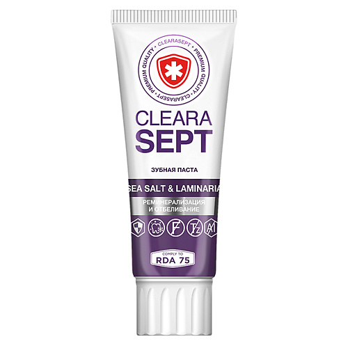 

CLEARASEPT зубная паста Отбеливание с ламинарией, зубная паста Отбеливание с ламинарией