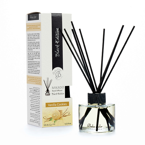 

BOLES D'OLOR Диффузор с палочками Ванильный кекс Vanilla Cookies (Black Edition) 125.0, Диффузор с палочками Ванильный кекс Vanilla Cookies (Black Edition)
