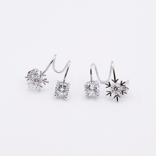 

SHINE & BEAUTY Серьги-каффы покрытые серебром с кристаллами Swarovski, Серьги-каффы покрытые серебром с кристаллами Swarovski