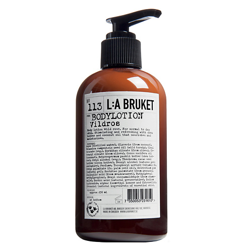 

LA BRUKET Лосьон для тела № 113 VILDROS/WILD ROSE body lotion, Лосьон для тела № 113 VILDROS/WILD ROSE body lotion