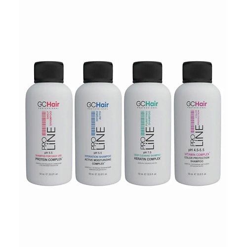 

GC HAIR Набор из 4-х видов шампуней Pro Line, Набор из 4-х видов шампуней Pro Line