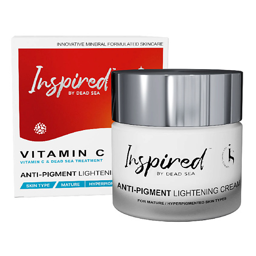 

INSPIRED BY DEAD SEA Осветляющий крем анти-пигмент с витамином С 50, Осветляющий крем анти-пигмент с витамином С
