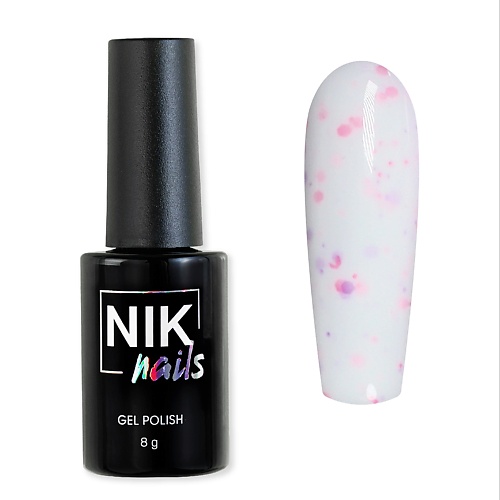 

NIK NAILS Гель-лак для ногтей с цветными блестками Mon Amour, Гель-лак для ногтей с цветными блестками Mon Amour