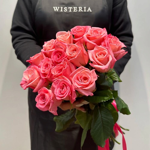 

WISTERIA Букет 15 розовых роз, Букет 15 розовых роз