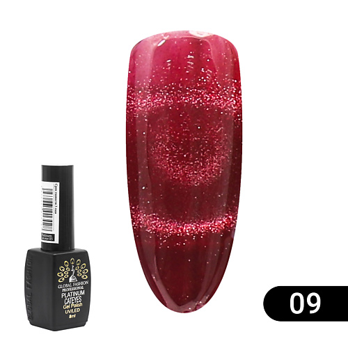 

GLOBAL FASHION Гель лак кошачий глаз Platinum 01, Гель лак кошачий глаз Platinum 01
