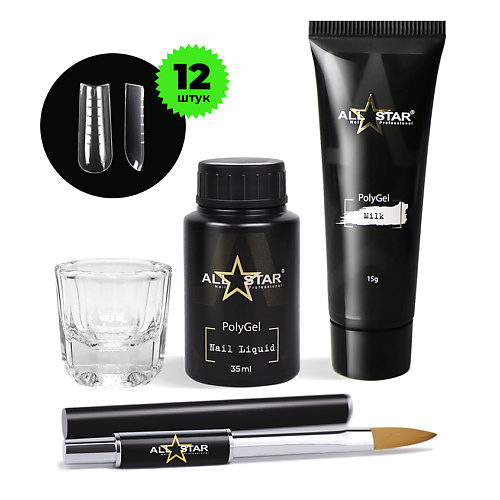 

ALL STAR PROFESSIONAL Набор для моделирования ногтей с верхними формами (арочный квадрат), Набор для моделирования ногтей с верхними формами (арочный квадрат)
