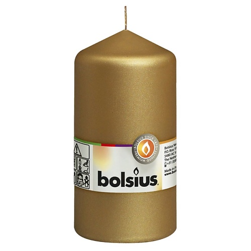 

BOLSIUS Свеча столбик Classic 130 золотая 361, Свеча столбик Classic 130 золотая