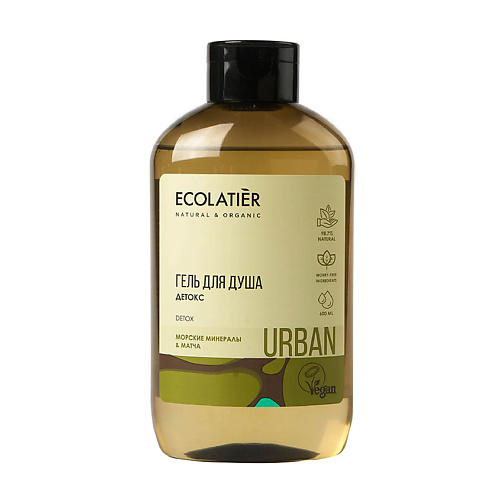 

ECOLATIER Гель для душа Детокс морские минералы & матча 600.0, Гель для душа Детокс морские минералы & матча