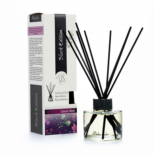 

BOLES D'OLOR Диффузор с палочками Черная смородина Cassis Noir (Black Edition) 125.0, Диффузор с палочками Черная смородина Cassis Noir (Black Edition)