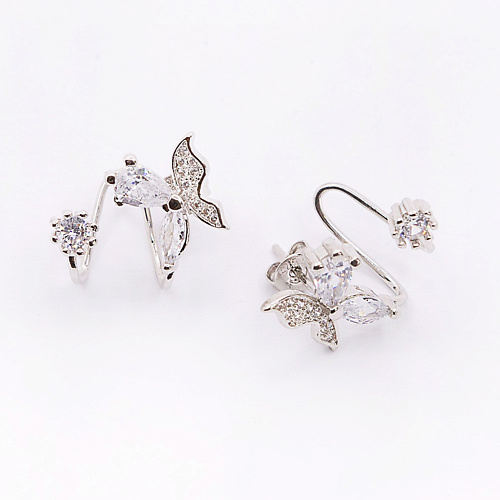 

SHINE & BEAUTY Серьги-каффы покрытые серебром с кристаллами Swarovski, Серьги-каффы покрытые серебром с кристаллами Swarovski