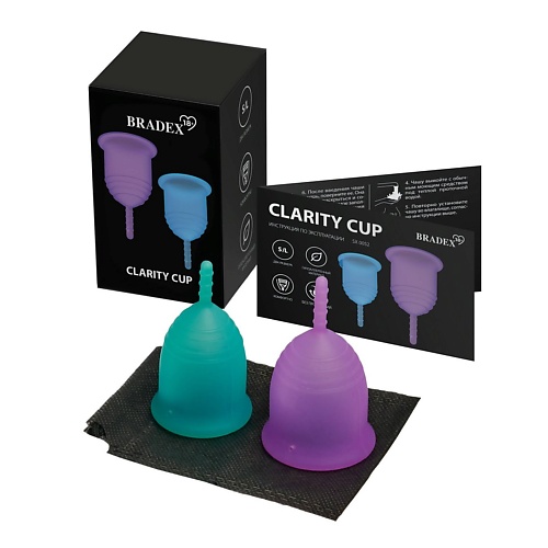 

BRADEX Набор менструальных чаш Clarity Cup (S+L) 1.0, Набор менструальных чаш Clarity Cup (S+L)