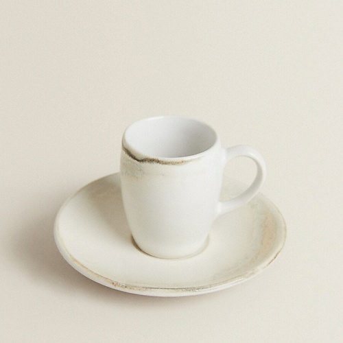 

ZARA HOME Керамическая кофейная чашка и блюдце, Керамическая кофейная чашка и блюдце