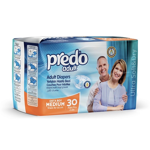 

PREDO Подгузники для взрослых (М) 30, Подгузники для взрослых (М)