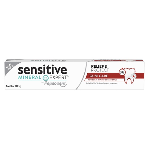 

PEPSODENT Зубная паста SENSITIVE MINERAL EXPERT Уход за деснами 100.0, Зубная паста SENSITIVE MINERAL EXPERT Уход за деснами