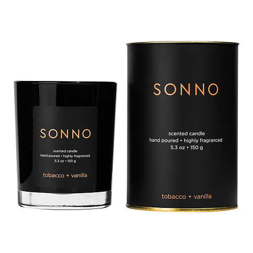 

SONNO Ароматическая свеча Tobacco + Vanilla 150, Ароматическая свеча Tobacco + Vanilla