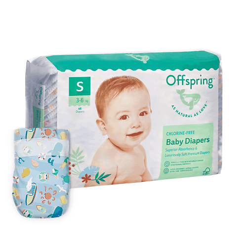 

OFFSPRING Подгузники, S 3-7 кг Сидней 48.0, Подгузники, S 3-7 кг Сидней
