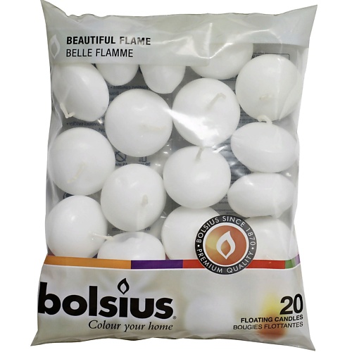 

BOLSIUS Свечи плавающие Bolsius Classic белые, Свечи плавающие Bolsius Classic белые