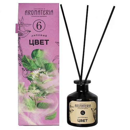 

AROMATERIA Диффузор с палочками Липовый цвет 50.0, Диффузор с палочками Липовый цвет