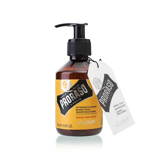 Уход за бородой  Летуаль PRORASO Шампунь для бороды WOOD AND SPICE 200.0