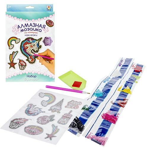 

1TOY Алмазная мозаика с наклейками Единорог, Алмазная мозаика с наклейками Единорог