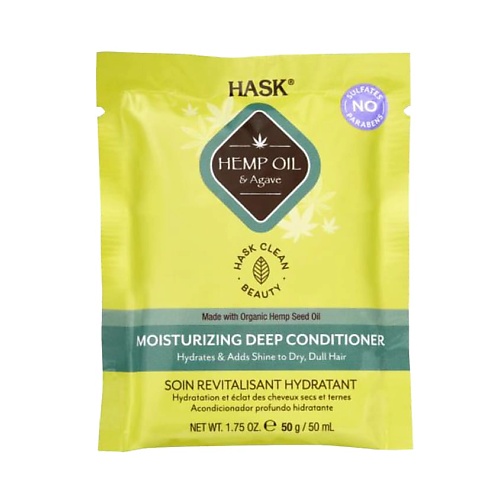 

HASK Маска для волос увлажняющая с конопляным маслом Hemp Oil Moisturizing Deep Conditioner, Маска для волос увлажняющая с конопляным маслом Hemp Oil Moisturizing Deep Conditioner