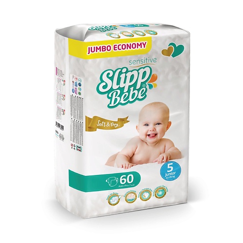 

SLIPP BEBE Подгузники для детей JUMBO № 5 60.0, Подгузники для детей JUMBO № 5