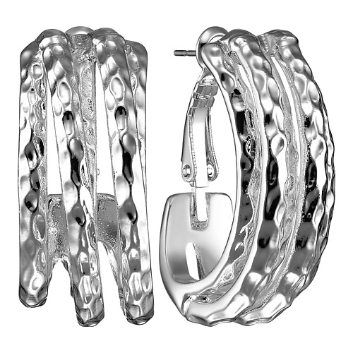 UVI JEWELLERY Фактурные Серебристые серьги