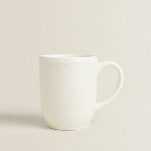 

ZARA HOME Глиняная кружка с рельефным краем, Глиняная кружка с рельефным краем