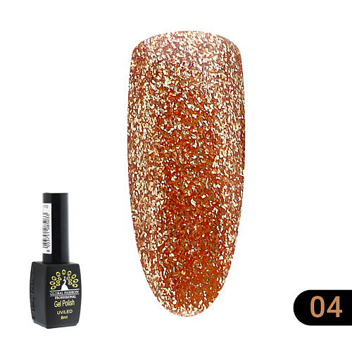 

GLOBAL FASHION Гель лак золото Gold 07, Гель лак золото Gold 07