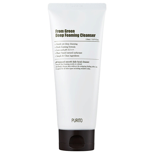 

PURITO Пенка для умывания с центеллой и зелёным чаем From Green Deep Foaming Cleanser 150.0, Пенка для умывания с центеллой и зелёным чаем From Green Deep Foaming Cleanser
