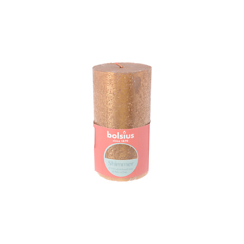 

BOLSIUS Свеча рустик Shimmer золотая 427, Свеча рустик Shimmer золотая